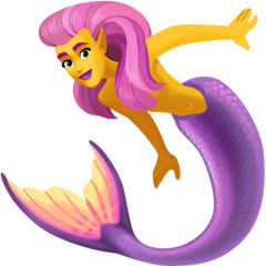 How emoji mermaid displayed on Facebook