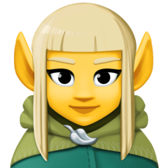 How emoji woman elf displayed on Facebook