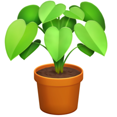 How emoji potted plant displayed on Facebook