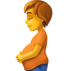 How emoji pregnant person displayed on Facebook