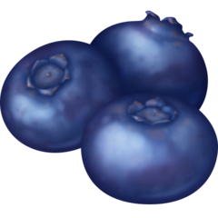 How emoji blueberries displayed on Facebook