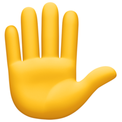 How emoji raised hand displayed on Facebook