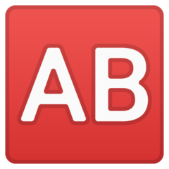 How emoji AB button (blood type) displayed on Google