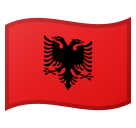 How emoji flag: Albania displayed on Google