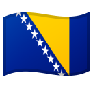 How emoji flag: Bosnia & Herzegovina displayed on Google