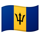 How emoji flag: Barbados displayed on Google