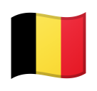 How emoji flag: Belgium displayed on Google