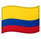 How emoji flag: Colombia displayed on Google