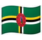 How emoji flag: Dominica displayed on Google