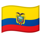 How emoji flag: Ecuador displayed on Google