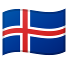 How emoji flag: Iceland displayed on Google