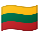 How emoji flag: Lithuania displayed on Google