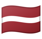 How emoji flag: Latvia displayed on Google