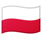 How emoji flag: Poland displayed on Google