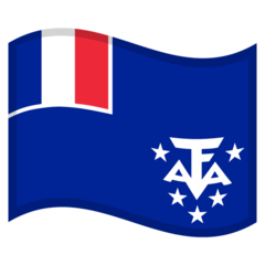 How emoji flag: French Southern Territories displayed on Google