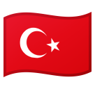 How emoji flag: Turkey displayed on Google