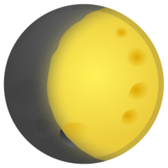 How emoji waxing gibbous moon displayed on Google