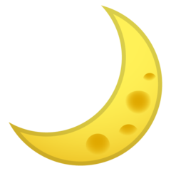 How emoji crescent moon displayed on Google