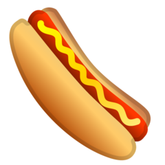 How emoji hot dog displayed on Google