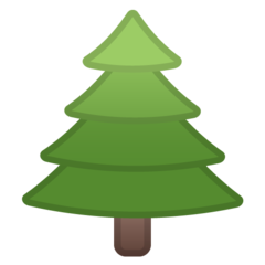 How emoji evergreen tree displayed on Google