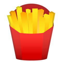 How emoji french fries displayed on Google