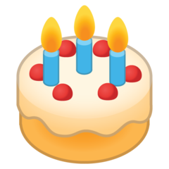 How emoji birthday cake displayed on Google