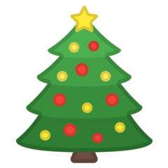 How emoji Christmas tree displayed on Google