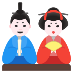 How emoji Japanese dolls displayed on Google