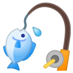 How emoji fishing pole displayed on Google