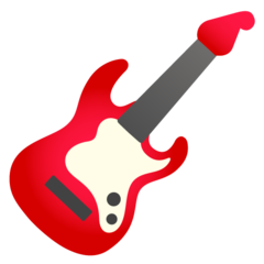 How emoji guitar displayed on Google