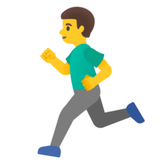 How emoji man running displayed on Google