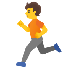 How emoji person running displayed on Google