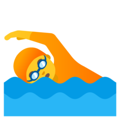 How emoji person swimming displayed on Google