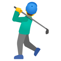 How emoji man golfing displayed on Google