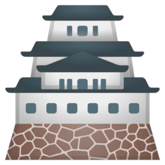 How emoji Japanese castle displayed on Google