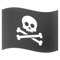 How emoji pirate flag displayed on Google