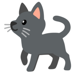 How emoji black cat displayed on Google