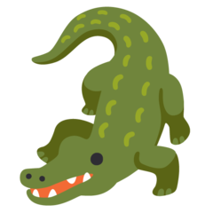 How emoji crocodile displayed on Google