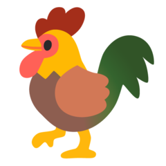 How emoji rooster displayed on Google