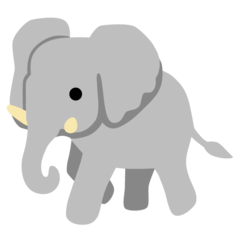 How emoji elephant displayed on Google