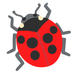 How emoji lady beetle displayed on Google