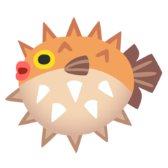 How emoji blowfish displayed on Google