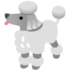 How emoji poodle displayed on Google