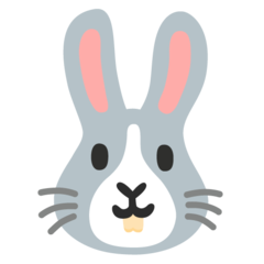 How emoji rabbit face displayed on Google