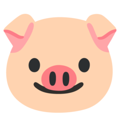 How emoji pig face displayed on Google