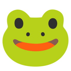 How emoji frog displayed on Google