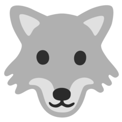 How emoji wolf displayed on Google