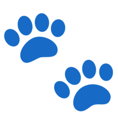 How emoji paw prints displayed on Google