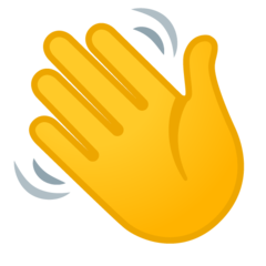 How emoji waving hand displayed on Google