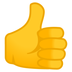 How emoji thumbs up displayed on Google